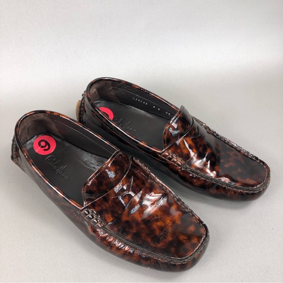 Cole Haan Women’s Animal Print Patent Driving Moccasins Shoes Size 6B - Picture 3 of 9
